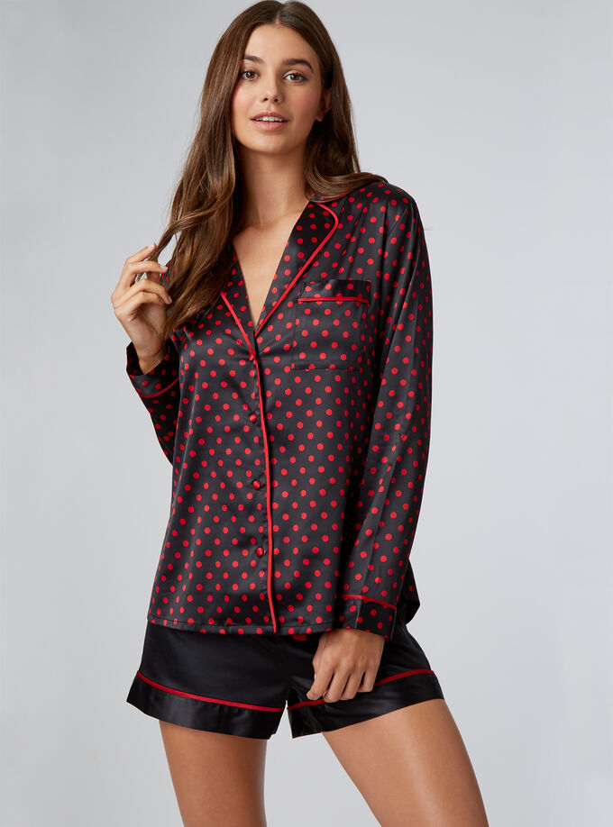 Polka dot satin pyjama set | Boux Avenue UK