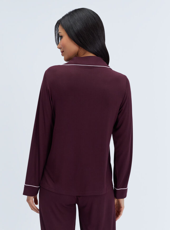 Piping modal long pyjama set