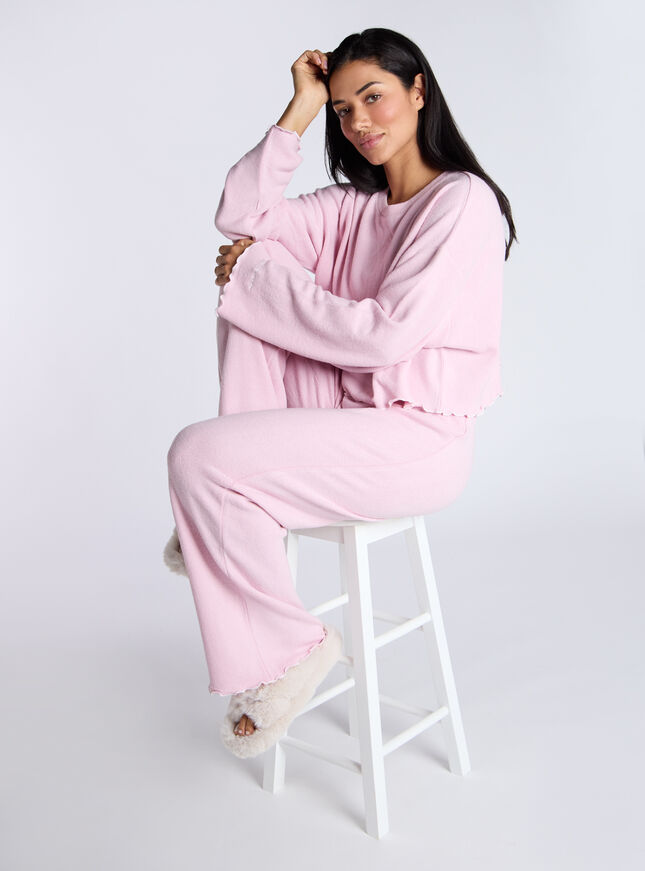 Lettuce edge fleece lounge set