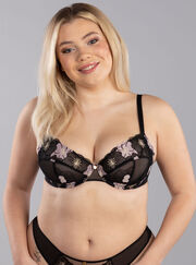 Poppy embroidery balconette bra