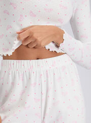 Croissant pointelle pyjama set