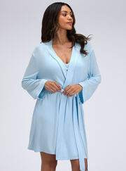 Piping modal short robe