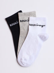 3 pack Boux lounge ankle socks