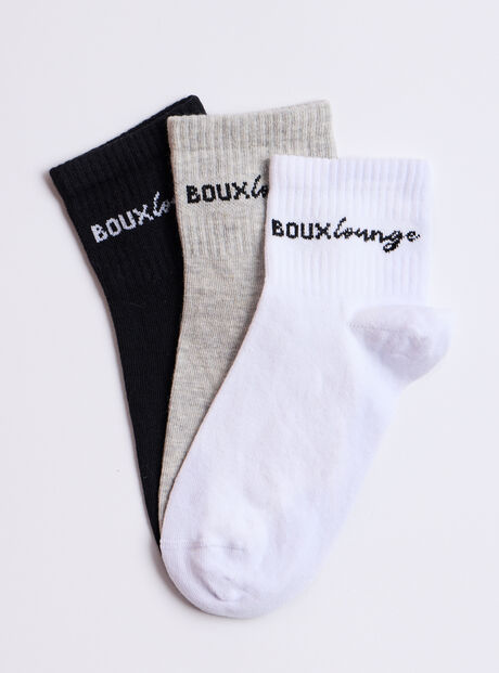 3 pack Boux lounge ankle socks