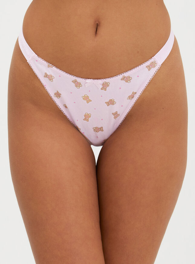Gigi teddy bear cotton thong