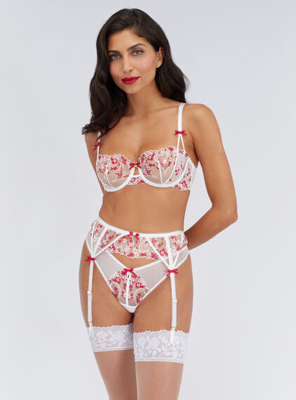 Lisette embroidered balconette lingerie set