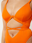Ibiza orange tie swimsuit