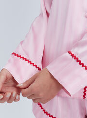 Striped satin short pyjama set