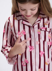 Kids' popcorn club fleece pyjamas in a bag
