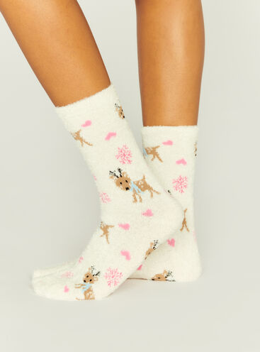 Reindeer cosy socks