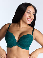 Mollie lace padded plunge bra