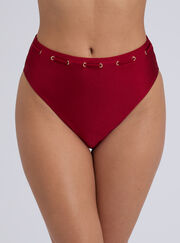 Ibiza lace up high waisted bikini bottoms
