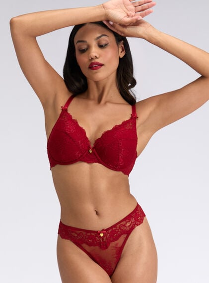 Amber lace plunge bra