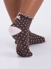 2 pack striped & polka dots midi socks