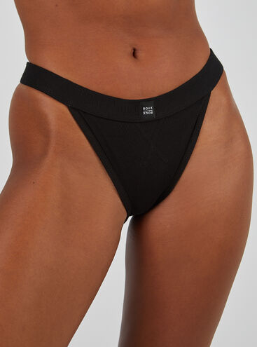 Nell ribbed high leg brief
