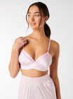 Satin piped bralette