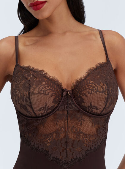 Seraphina lace & satin short chemise