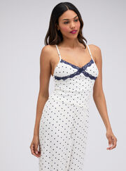 Heart ribbed long pyjama set