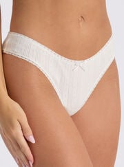 Gigi heart embroidered cheeky brazilian knickers