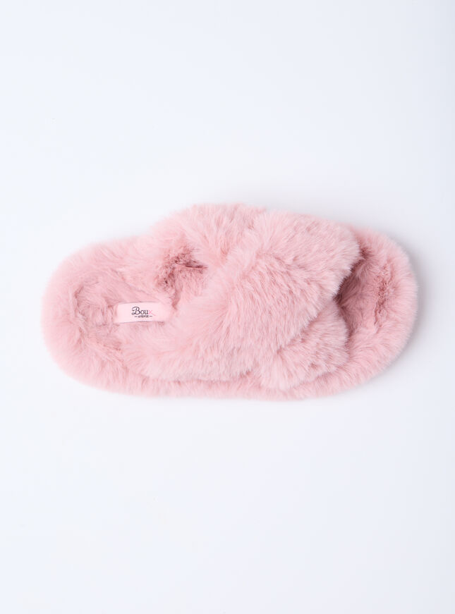 Ridge sole cross band slider slippers