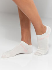 3 Pack pink heart trainer socks