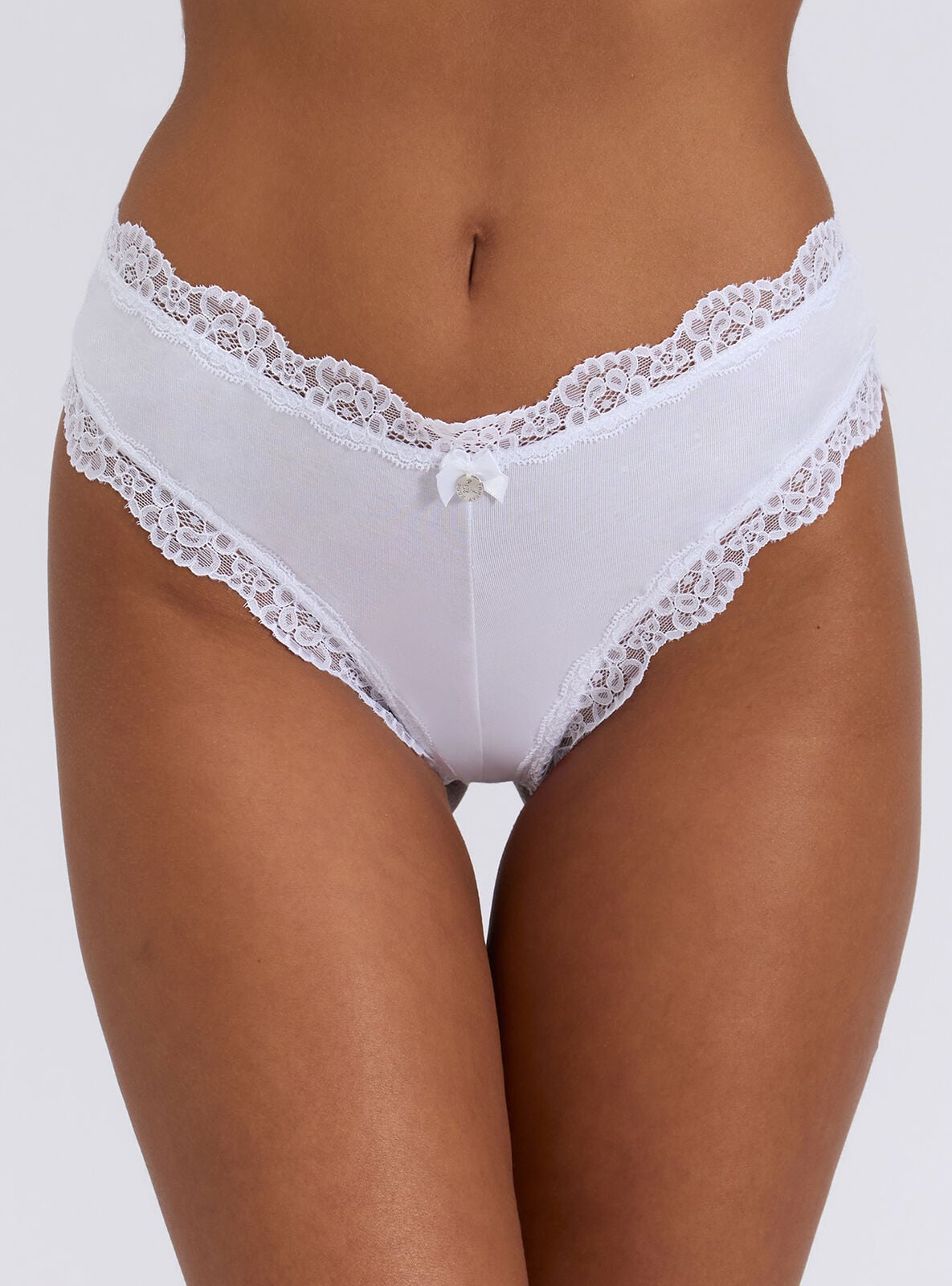 Tatiana brazilian knickers | White | Boux Avenue UK