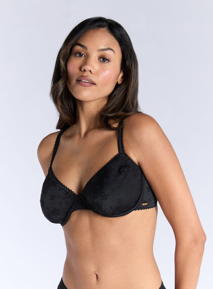 Alba broderie plunge bikini top