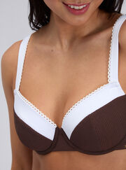 Rivoli picot balconette bikini top