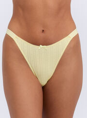 Gigi pointelle high leg thong