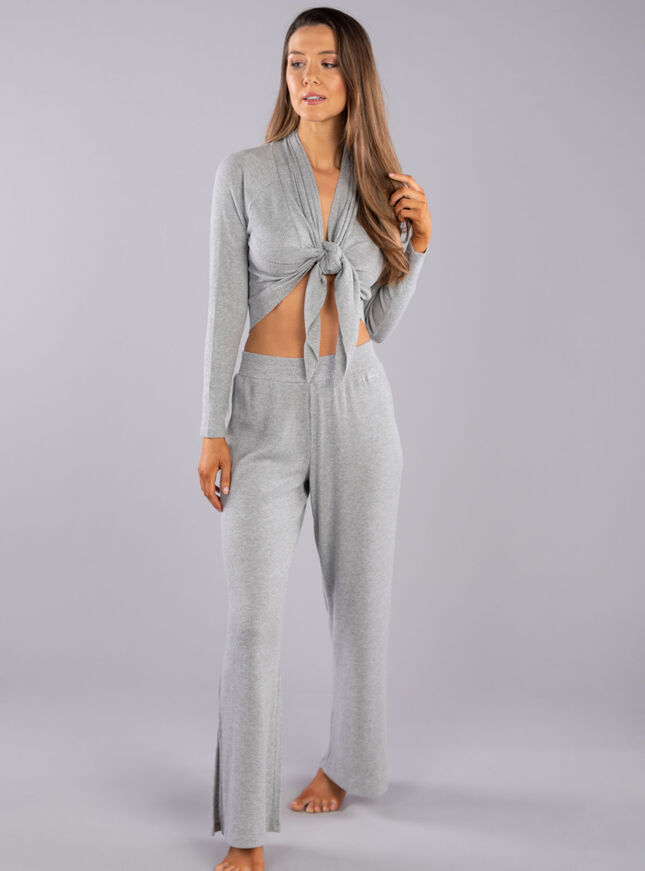 Lillie ribbed wide leg pant