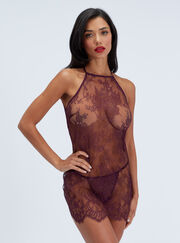 Celeste lace chemise and thong