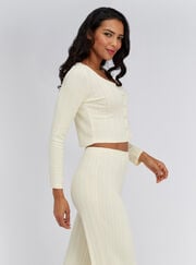 Pointelle cardigan