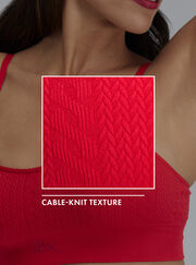 Cable knit seamless bralette