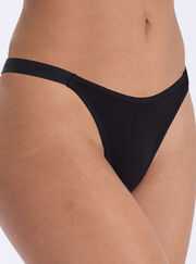 3 pack Amiee ribbed high leg thongs