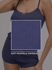 Frill pointelle short pyjama set