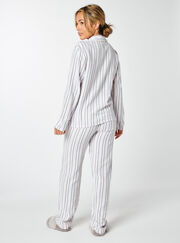 Preppy stripe matching pyjamas in a bag
