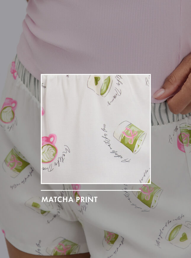 Matcha woven short pyjama set