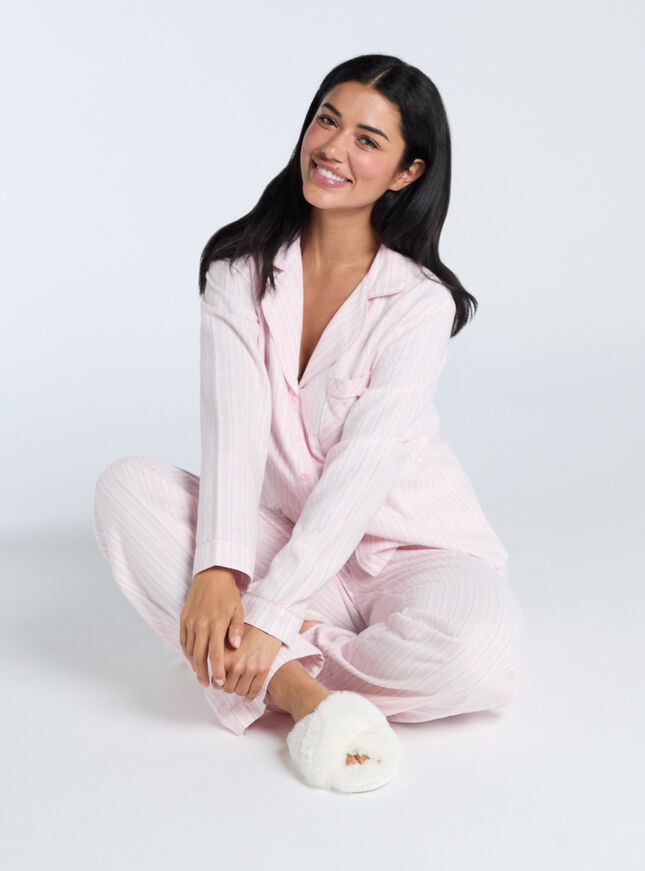 Stripe cotton pyjamas in a bag