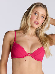 Ibiza crinkle plunge bikini top