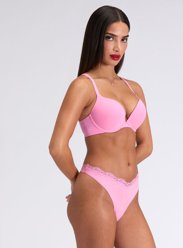Super push up microfibre plunge t-shirt bra