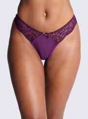 Paige microfibre high leg thong