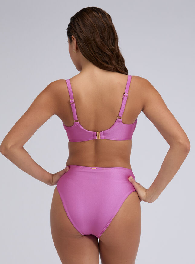 Ibiza lace up plunge bikini top