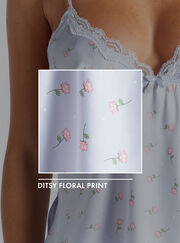 Kaya ditsy floral satin short pyjama set