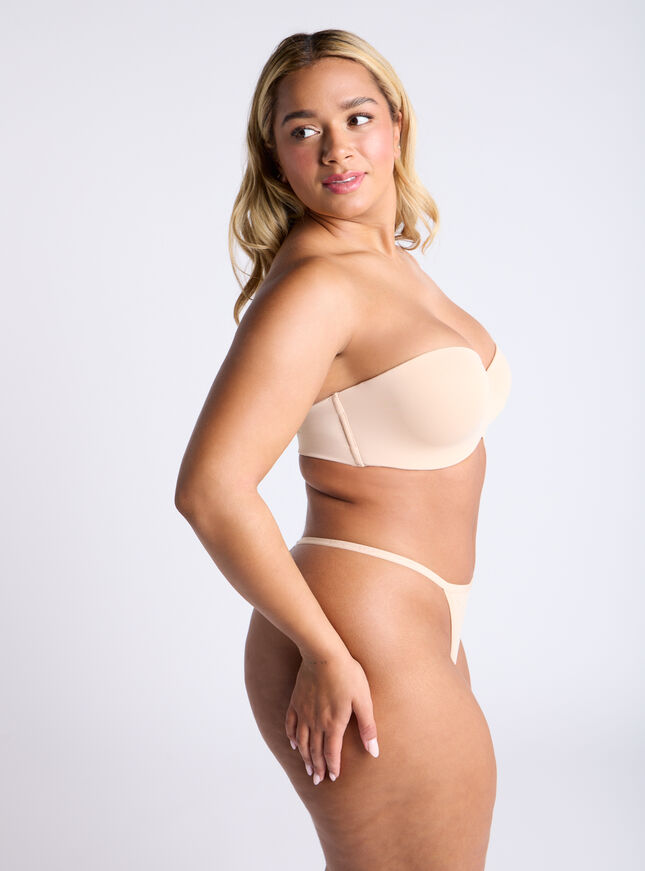 Strapless microfibre multiway bra