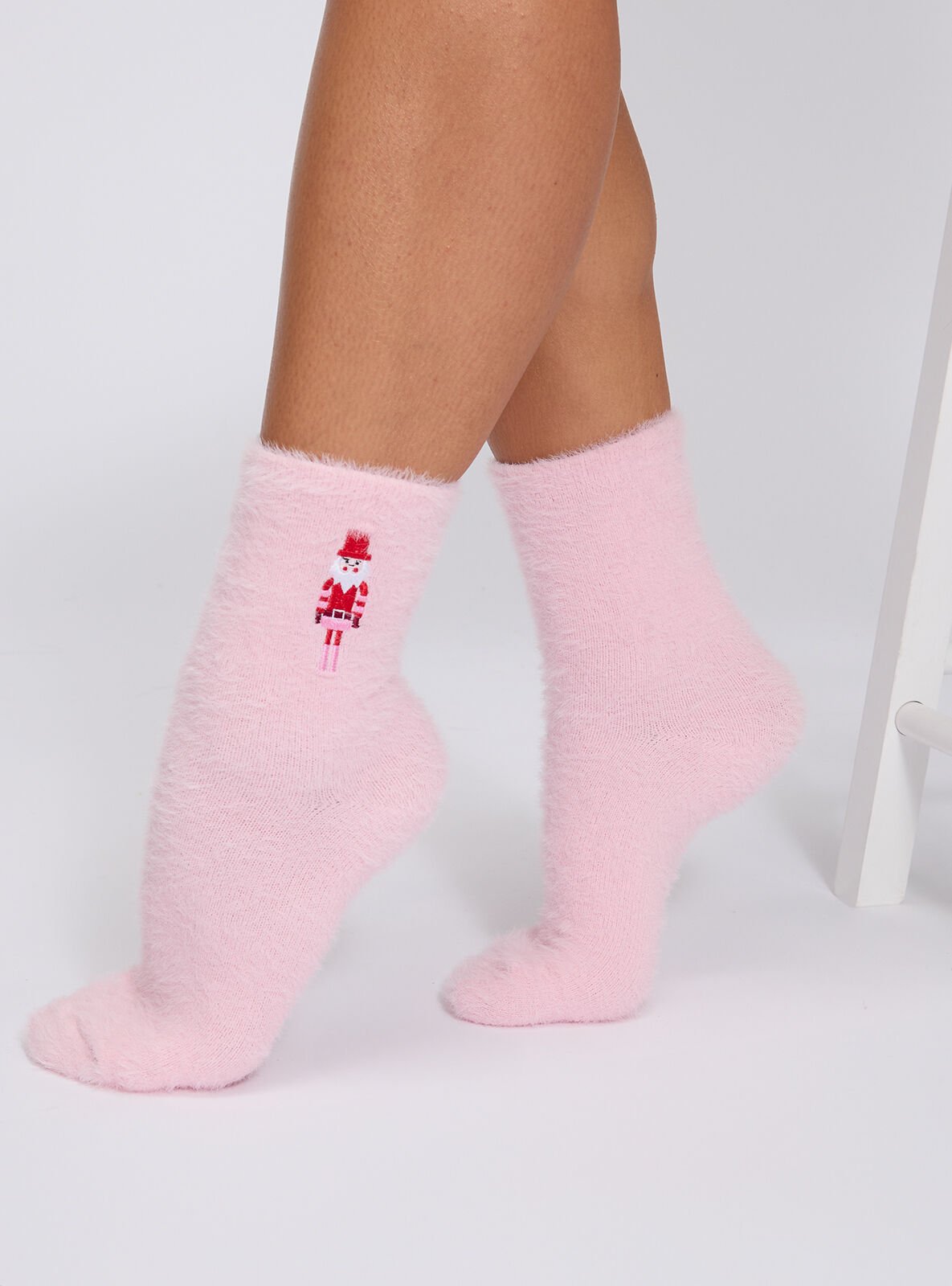 Boux Avenue Nutcracker fluffy ankle socks - Pink Mix - OS