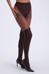 Chocolate mock knee high tights