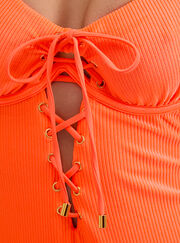 Ibiza lace up swimsuit