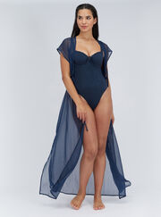 Chiffon maxi kaftan dress