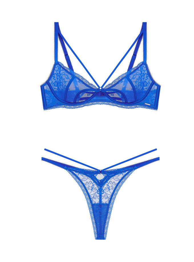 Arella tanga thong | Cobalt Blue | Boux Avenue UK