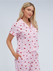 Strawberry cotton pyjama set